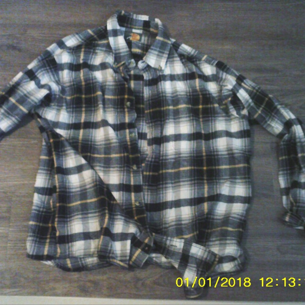 Black white and yellow flannel